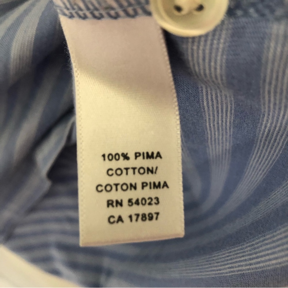 Banana Republic Men's Blue Stripes Polo Shirt - Size Large - Picture 3 of 7